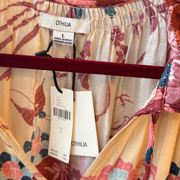 Othilia Carmela Maxi Dress Anthropologie Elastic Waist Long Sleeve Pockets L NWT - Picture 9 of 16